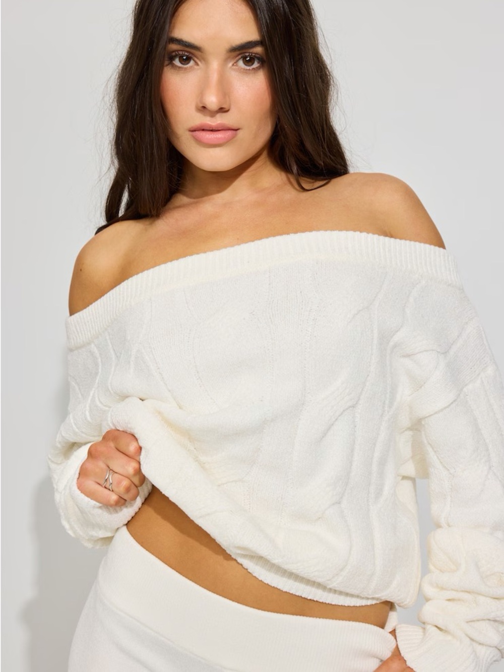 NWT Garage Chenille Off Shoulder Sweater - L